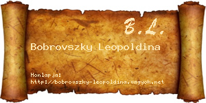 Bobrovszky Leopoldina névjegykártya